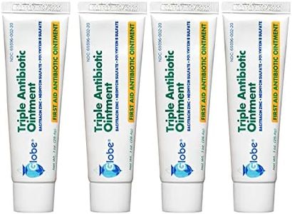 (4 Pack) Globe Triple Antibiotic First Aid Ointment, 1 oz, First Aid Antibiotic Ointment, 24-Hour Infection Protection, Wound Care Treatment for Minor Scrapes, Burns and Cuts