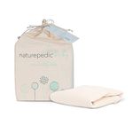 Naturepedic Organic Crib Mattress Cover Waterproof - Skin Friendly, Breathable & Absorbent Crib Mattress Protector - Removable Mattress Pad for Baby and Toddler Bed - Standard Crib Size