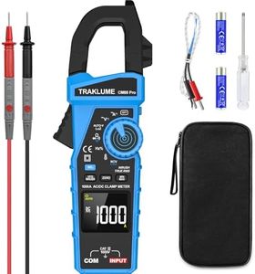 Clamp Meter Multimeter 1000A TRMS 6000 Counts Amp Meter Clamp AC/DC Current & Voltage Amp Clamp Multimeter Auto-Ranging with Resistance, Capacitance, Frequency, Diodes, Continuity, Temp, NCV, Ammeter