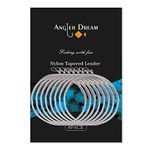 ANGLER DREAM 8 pcs Pre-Tied 9ft 0X 1x 2X 3X 4X 5X 6X 7X Fly Fishing Tapered Leader Nylon Line Fly Leader knob Less