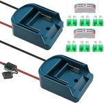 Pack of 2 for Makita 18 V Battery Adapter, for Makita Power Wheels Adapter, DIY Charger Converter for Makita Battery Power Station, Conversion Kit with Switch, for Robotics RC Truck Car Toy Batteries