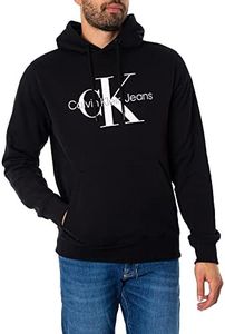 Calvin Klein Jeans Mens Core Monologo Hoodie, Ck Black