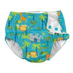 i play. Baby Snap Reusable Absorbent Swim Diaper, Aqua Jungle, 6 Months