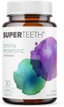 SUPER TEETH Chewable Dental Probiotic for Kids and Adults | Holistic Oral Probiotic That Supports Healthy Teeth and Gums | Sugar-Free Natural Mint Flavor | Fluoride Free