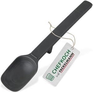 Fackelmann Chefkoch Flexi Cucchiaio in Silicone Bonn - Cucchiaio con Funzione di misurazione di 5 ml e 15 ml - Funzione di Sollevamento per Evitare di sporcare - Circa 26,5 x 5,5 x 2,5 cm
