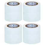 VCR White Duct Tape - 18 Meters in Length 120mm / 5" Width - 4 Rolls Per Pack - Strong Book Binding Tape - Waterproof Heavy Duty Duct Tape