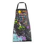 MBMSO Painting Artist Apron with Pockets Artist Painter Gifts Art Lover Gift for Art Teacher Student Painter Apron Waterproof, Pour Your Art Out Apron, Standard