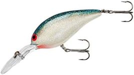 Norman Lures Little N Crankbait Bass Fishing Lure, White/Green Fleck, Deep (9-12 ft Depth)