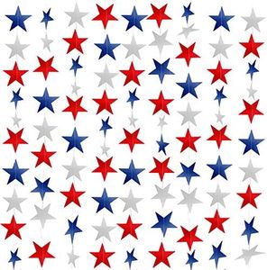 10 Pack 4th of July Decorations Red White and Blue Decorations-130Ft/330 250th Anniversary 4th of july garland Patriotic Star Streamers Banner Garland Hanging Independence Day Fourth July Memorial Day