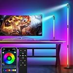 RGB LED Floor Lamp,with Spot Lamp,360°Rotating DIY Color Changing Corner Floor Lamp,Remote and APP Controll Dynamic Mode Modern Ambient Standing Lamp,Music Sync Mood Lighting for Living Room,Bedroom