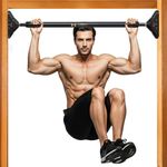 Adipro Doorway Pull Up Bar – Adjustable Chinup Bar for Home Gym, Kids & Adults – Extra Long Rod for Pullups, Pushup, Hanging, Wall Mounted Exercise & Body Building Equipment to Increase Height & Strength (70-100 CM, Black)