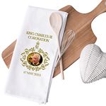 Coronation tea towel/HM King Charles III/God save the king souvenir/Commemorative Celebration Party Decor/Royal Gift for her him