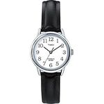 Timex Easy Reader Women's 25mm Black Leather Strap Watch T20441