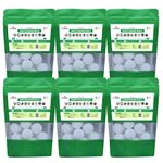 Hymie 100Gm, Pack of 6 Naphthalene Balls White Dambar Goli Stain-Free Insect Repellant Mothballs Sanitary Cubes for Commercial Use Cloth Wardrobe, Almirah, Bookshelves, & Drawers