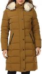 PUREMSX Womens Winter Parka, Extreme Warm Arctic Insulated Thick Puffer Outdoor Padded Skiing Long Coat New Year Outwear,Mocha,Medium