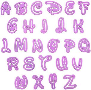 26 Pcs Alphabet Cookie Cutters – Fondant Letter Cutters for Cake Decorating, Easy to Use and Clean Letter Molds for Cake Decorating – Fancy Stamps for DIY Fondant, Cookies, Cakes, Baking Projects