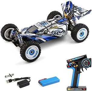 GoolRC WLtoys 124017 RC Car, 1:12 Scale 2.4GHz Remote Control Car, 4WD 75km/h High Speed Racing Car, Off-Road Buggy Drift Car RTR with Brushless Motor and Metal Chassis for Kids Adults