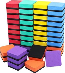 YJWFHPU 48 Pack Dry Erase Erasers, Mini Whiteboard Eraser Chalkboard Cleansers for Classroom Kids, Home Office