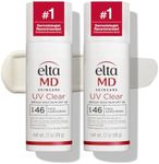 EltaMD UV Clear Untinted Face Sunscreen with Zinc Oxide, SPF 46, 1.7oz 2PK