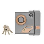 Godrej Rim Lock I Altrix EXS+ I 1CK Deadbolt I Royal Titanium Finish I for Inside/Outside Opening Door & Left/Right Handed Doors I 4 Keys I 15 Year Warrenty I Manual Locking