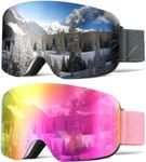 NSSIW Ski Goggles for Men Women Youth, OTG Snowboard Goggles/Snow Goggles with UV Protection and Anti Fog Over Glasses