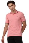 Peter England Men's Slim Fit Polo Shirt (PCKPSSGBR89408_Pink M)