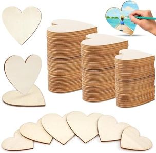 SDwfxd 150 cuori in legno, 4 cm/5 cm/6 cm, cuori in legno, ideali per matrimoni, decorazioni da tavolo, decorazioni fai da te