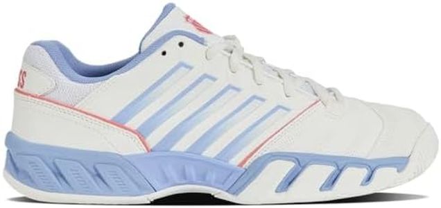 K-Swiss Women's Bigshot Light 4 Tennis Shoe, Bright White/Open Air/Strawberry Ice, 5 M