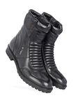 Harrykson London Men's Black Side Zipper Biker Motorcycle Leather Riding Boot with rugged sole Boots For Men