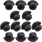 ANCIRS 12 Pack 8mm Floor Jack Plugs, Black Rubber Hydraulic Filler Bung for Oil Reservoir Hole