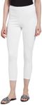 Lyssé Cropped Toothpick Skinny Jeans – Skinny Stretch Jeans for Women Plus Size with Stretch Denim (White, 3X)