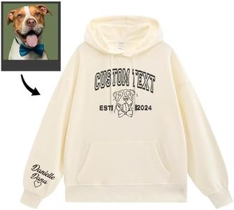 Duckbe Custom Embroidered Hoodies, Design Pet Photo Hoodie, Customizable Unisex Hoodie for Pet Lovers, Dog Mom Hoodies
