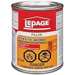 LePage Plastic Wood Filler - Synthetic Latex Wood Putty for Repairs, Holes, & Cracks, Paintable & Stainable - 473 mL, 1 Pack