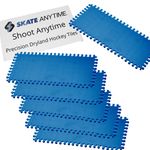 Skate Anytime – Shoot Anytime – Precision Dryland Hockey Tiles - Professional Indoor & Outdoor Hockey Shooting Pad for Practice (Blue, 6 Panel (20 sq ft))