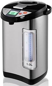 GiantexUK 5L Hot Water Dispenser, Stainless Steel Catering Urn with 24H Timer, Auto Re-Boil, Keep Warm Function & Lighted Water Gauge, Water Boiler for Coffee, Tea, Beverages