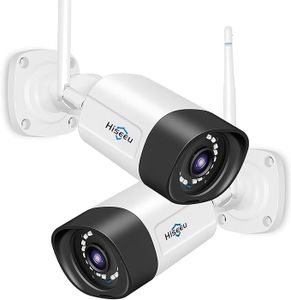 Hiseeu 【5MP, 2-Way Audio Cameras for Home Security, Outdoor Surveillance Camera,5MP Surveillance IP Cameras,IP66 Waterproof, Remote Viewing, Motion Detection, Night Vision,SD Slot and Cloud Storage