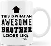 CLASSIC MUGS Gift for Brothers Awesome Brother Looks Like for World's Best Brother Ever Christmas Birthday Graduation Novelty Gag Gifts Idea for Sibling Bro In Law from Sister Coffee Mug Tea Cup