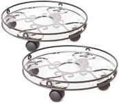 BestNest Panacea 89161 Cameo Plant Caddies, Brown, 14.25" Dia., Pack of 2