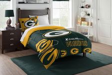 Northwest NFL Green Bay Packers Comforter and Sham Set, Twin (64" x 86"), Hexagon