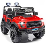 SKYA STAR Pobo Battery Operated Jeep for Kids Ride on Toy Kids Car with Bluetooth Music & Light Electric Car Jeep Battery Car for Kids to Drive [2 to7 Years, Red]