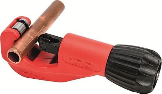 Rothenberger Tube Cutter 35 Pro, 1/4" - 1-3/8" OD, Red - Cuts Copper, Brass, Aluminum, Thin-Walled Steel - Ergonomic Design, Integrated Deburrer - Durable Magnesium Body - 70027