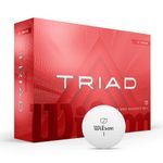 Wilson Triad Golf Balls, Featuring a Bold Design and a High-Grip Urethane Surface, Provides Balance and Precise Control, Colour: White, Pack of 12