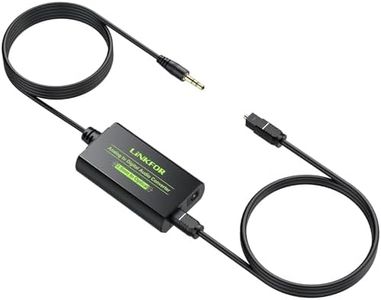 LiNKFOR 3.5mm to SPDIF Converter Analog to Digital Audio Adapter for Enhanced Sound Toslink Optical Output 3.5mm to Optical with Optical Cable for Amplifiers & Soundbars