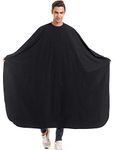 Barber Cape - izzycka 64"x56" Nylon Waterproof Salon Large Hair Cutting Cape,Haircut Cape for men With Adjustable Snap Closure,Color Capes， Professional Stylist Hairdresser apron adults Unisex Black