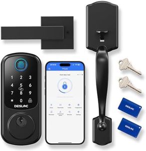 DESLOC B200 Keyless Entry Door Lock with Handle Set, Smart Locks for Front Door, Deadbolt Smart Lock, Front Door Locks Set, Electronic keypad Deadbolt with Handle, 12 Months Battery, IP54