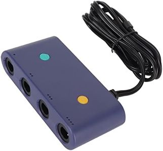 Adaptador de Controlador para Gamecube, Switch Gamecube Controller Adapter y Wii U y PC Adapter, Super Smash Bros Switch Gamecube Adapter con 4 Puertos para Switch PC