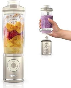 Ninja Blast Max Portable Blender + Twist & Go, Personal Blender, Smoothie, Ice Crush, 3 Programs, Cordless, 22 oz, Cream, BC251IV