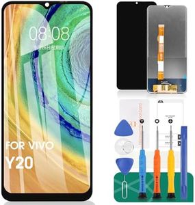 Kit di riparazione per schermo LCD di ricambio per Vivo Y20/Y20s/Y20 2021/Y20i/Y30 (CN)/Y30 Standard/Y3s 2021 Display LCD Touch Digitizer Assembly Assembly Kit di riparazione (nero, senza cornice)
