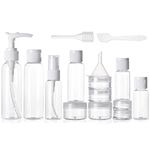 ALINK 16pcs Travel Size toiletries Bottles Set, TSA Approved Clear Cosmetic Makeup Liquid Containers with Zipper Bag