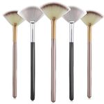 WLLHYF 5 PCS Facial Fan Brushes, Makeup Brush Mask Slim Soft Applicator Brushes Chemical Peel Brush Cosmetic Multi-Use Tools for Women Girl Makeup Artist Stylist